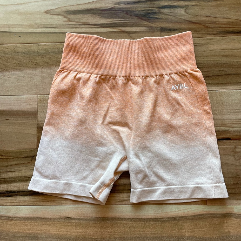 AYBL Orange Seamless Shorts- S